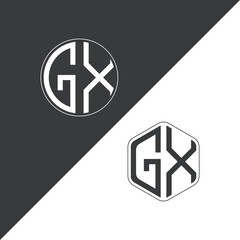 initial monogram logo With Circle and Polygon shape creative logo design.
