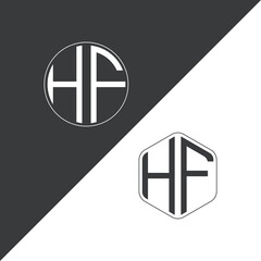 initial monogram logo With Circle and Polygon shape creative logo design.
