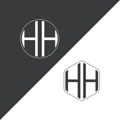 initial monogram logo With Circle and Polygon shape creative logo design.
