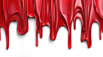 Blood Dripping Effect on Transparent Background