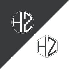 initial monogram logo With Circle and Polygon shape creative logo design.
