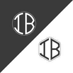 initial monogram logo With Circle and Polygon shape creative logo design.
