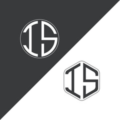 initial monogram logo With Circle and Polygon shape creative logo design.
