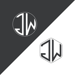 initial monogram logo With Circle and Polygon shape creative logo design.

