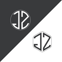 initial monogram logo With Circle and Polygon shape creative logo design.
