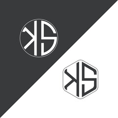 initial monogram logo With Circle and Polygon shape creative logo design.
