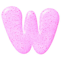 pink letter w