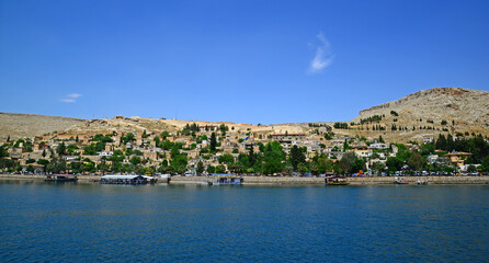 A view from the tourist town Halfeti in Sanliurfa, Turkey