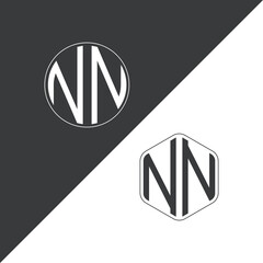 initial monogram logo With Circle and Polygon shape creative logo design.
