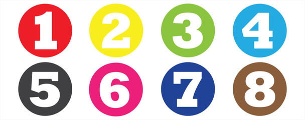 Numbers icon set 