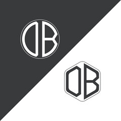 initial monogram logo With Circle and Polygon shape creative logo design.
