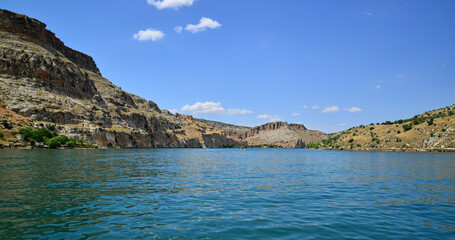 A view from the tourist town Halfeti in Sanliurfa, Turkey