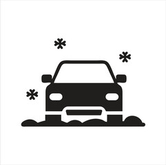 Driving in deep snow icon
