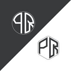 initial monogram logo With Circle and Polygon shape creative logo design.
