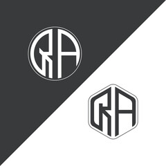 initial monogram logo With Circle and Polygon shape creative logo design.
