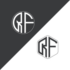 initial monogram logo With Circle and Polygon shape creative logo design.
