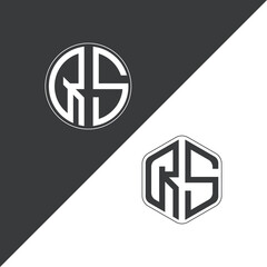 initial monogram logo With Circle and Polygon shape creative logo design.
