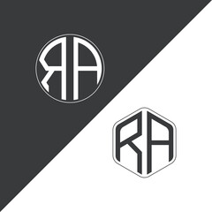 initial monogram logo With Circle and Polygon shape creative logo design.
