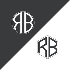 initial monogram logo With Circle and Polygon shape creative logo design.
