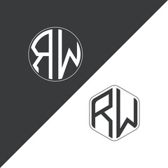 initial monogram logo With Circle and Polygon shape creative logo design.

