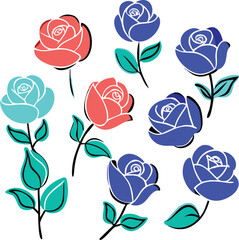 "Elegant Rose Silhouette &ndash; Floral Shadow Art in Vintage Black Style"