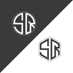initial monogram logo With Circle and Polygon shape creative logo design.
