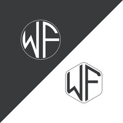 initial monogram logo With Circle and Polygon shape creative logo design.
