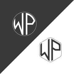 initial monogram logo With Circle and Polygon shape creative logo design.
