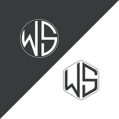 initial monogram logo With Circle and Polygon shape creative logo design.
