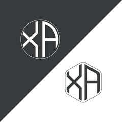 initial monogram logo With Circle and Polygon shape creative logo design.
