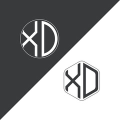 initial monogram logo With Circle and Polygon shape creative logo design.
