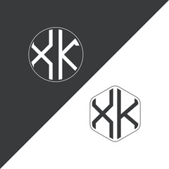 initial monogram logo With Circle and Polygon shape creative logo design.

