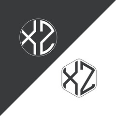 initial monogram logo With Circle and Polygon shape creative logo design.
