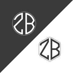 initial monogram logo With Circle and Polygon shape creative logo design.
