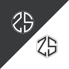 initial monogram logo With Circle and Polygon shape creative logo design.
