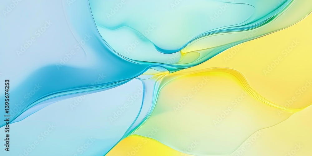 Poster fluid, colorful gradient waves create a smooth and elegant abstract background, enhancing modern and