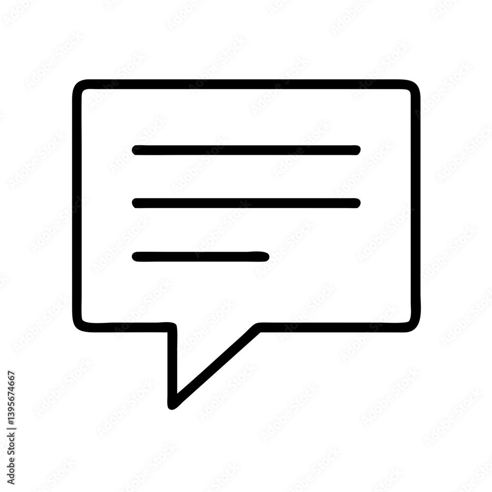 Aufkleber outline speech bubble icon vector illustration for message and communication use