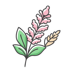 astilbe flower icon, astilbe flower vector illustration-simple illustration of astilbe flower, perfect for astilbe flower logos and icons
