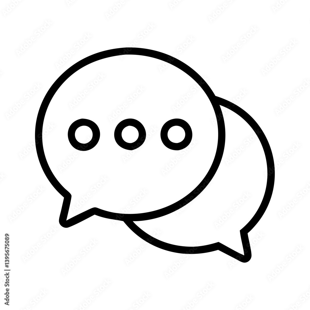 Poster chat bubble icon vector illustration for message communication and conversation