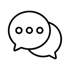 Chat bubble icon vector illustration for message communication and conversation
