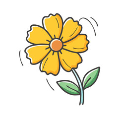 Fototapeta premium coreopsis flower icon, coreopsis flower vector illustration-simple illustration of coreopsis flower, perfect for coreopsis flower logos and icons