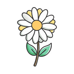 daisy flower icon, daisy flower vector illustration-simple illustration of daisy flower, perfect for daisy flower logos and icons