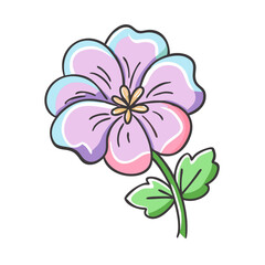geranium flower icon, geranium flower vector illustration-simple illustration of geranium flower, perfect for geranium flower logos and icons