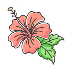 hibiscus flower icon, hibiscus flower vector illustration-simple illustration of hibiscus flower, perfect for hibiscus flower logos and icons