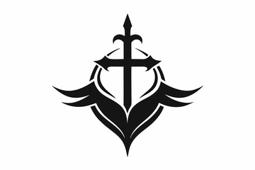 Christian silhouette black vector