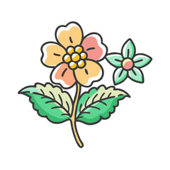 lantana flower icon, lantana flower vector illustration-simple illustration of lantana flower, perfect for lantana flower logos and icons