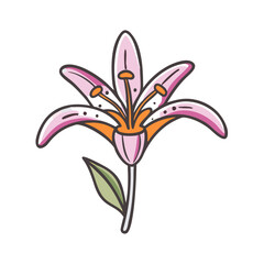 Naklejka premium toad lily flower icon, toad lily flower vector illustration-simple illustration of toad lily flower, perfect for toad lily flower logos and icons