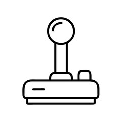 Joystick vector icon for gaming and arcade machine design and entertainment use
