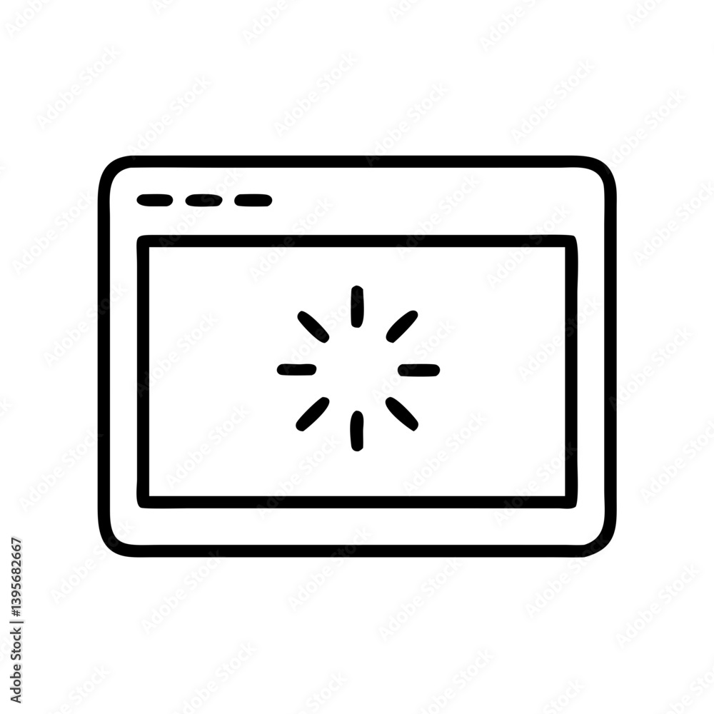 Poster loading screen icon vector illustration for website design and mobile apps ui ux