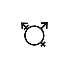 Transgender Sharp Icon, Modern Transgender Symbol, Sharp Transgender Icon Design, Transgender Pride Icon, Gender Identity Icon, Transgender Symbol with Sharp Edges, Digital Transgender Icon